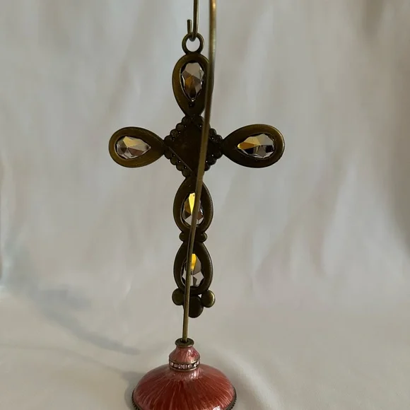 Kirkland Signature Pink and Gold Cross Ornament w/ Pink Stand - Picture 11 of 16